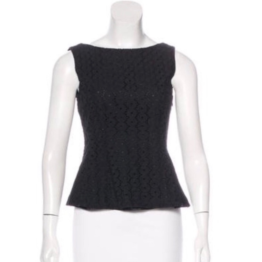 Kate Spade Eyelet Peplum Top